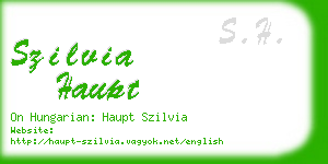 szilvia haupt business card